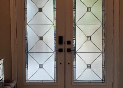 Cubix Stained Glass Door Insert