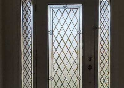 Prisma Stained Glass door inserts by What A Pane.