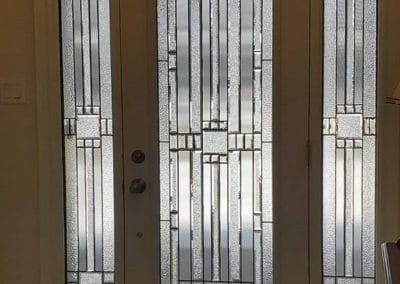 Moderna Stained Glass door insert by What A Pane