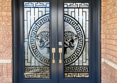 Tiger door insert by What A Pane