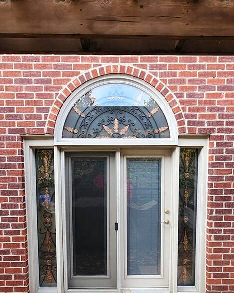 Tranquility wrought iron door insert, installed (photo 8)