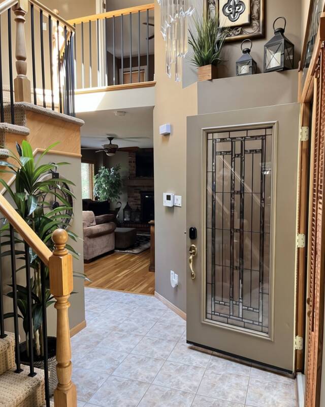 Genesis stained glass door insert