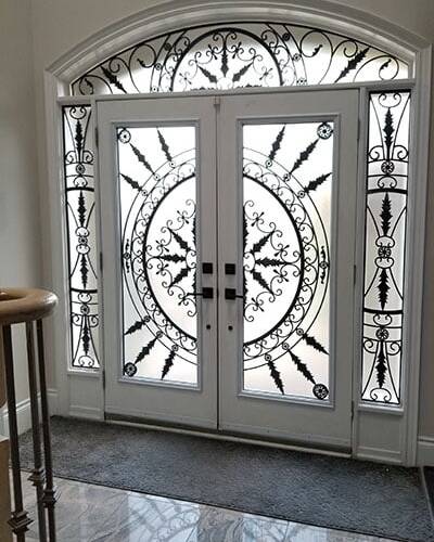 Tranquility wrought iron door insert, installed (photo 14)