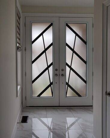 Ultra wrought iron door insert, installed (photo 5)