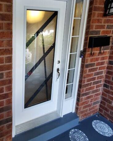 Ultra wrought iron door insert, installed (photo 6)