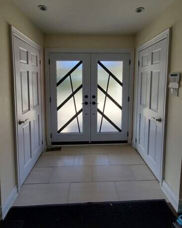 Ultra wrought iron door insert, installed (photo 9)