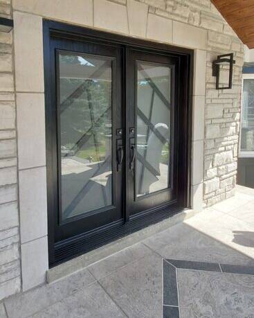 Ultra wrought iron door insert, installed (photo 10)