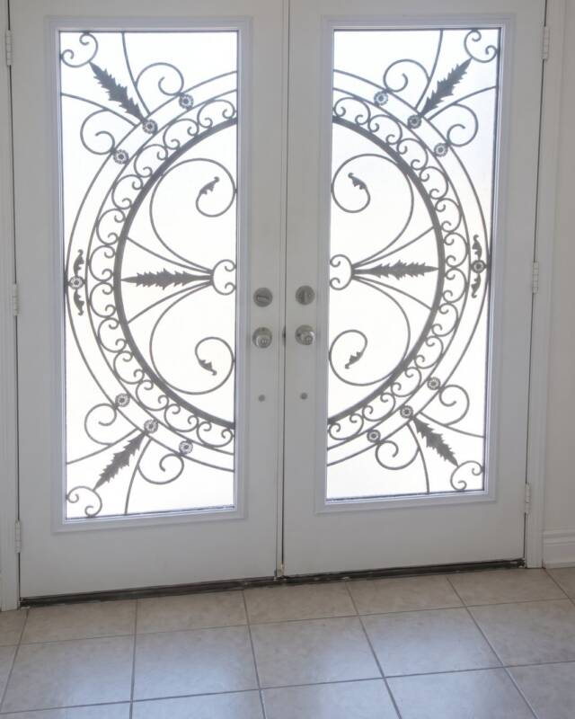 Harmony wrought iron door insert