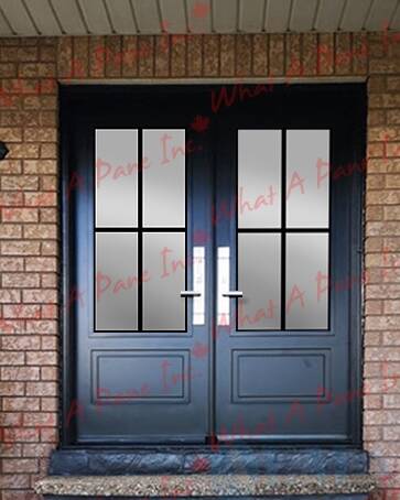 Vibe wrought iron door insert, installed (photo 2)
