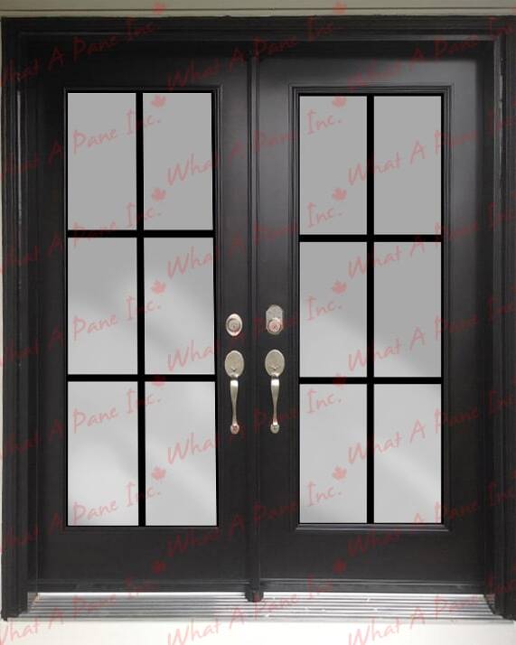 Vibe wrought iron door insert, installed (photo 5)