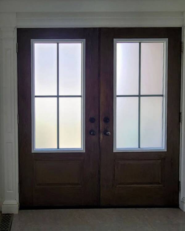 Vibe wrought iron door insert, installed (photo 7)