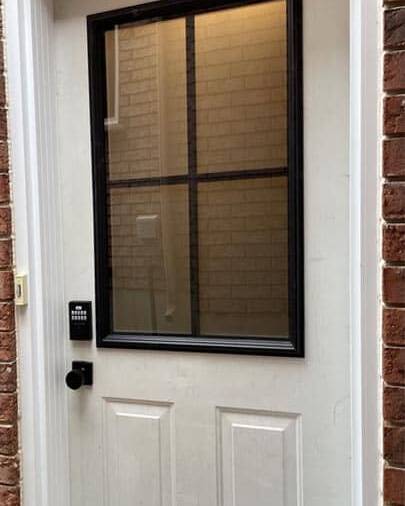 Vibe wrought iron door insert, installed (photo 9)