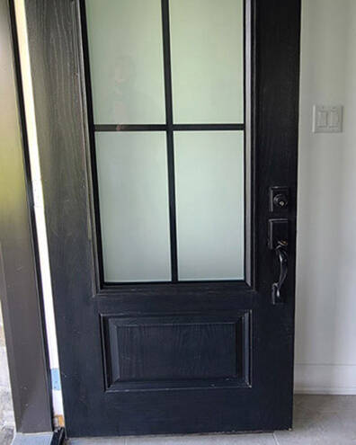 Vibe wrought iron door insert, installed (photo 12)