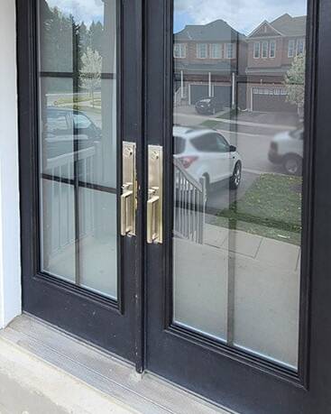 Vibe wrought iron door insert, installed (photo 13)