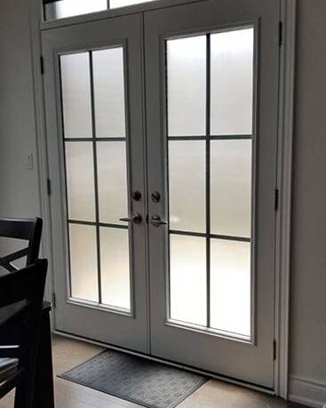 Vibe wrought iron door insert, installed (photo 14)