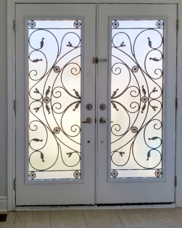 Juliana wrought iron door insert