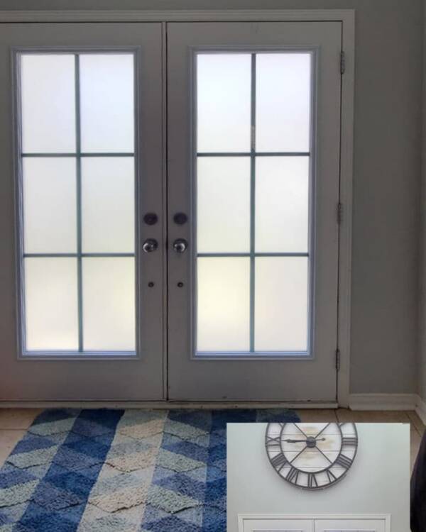 Vibe wrought iron door insert, installed (photo 15)