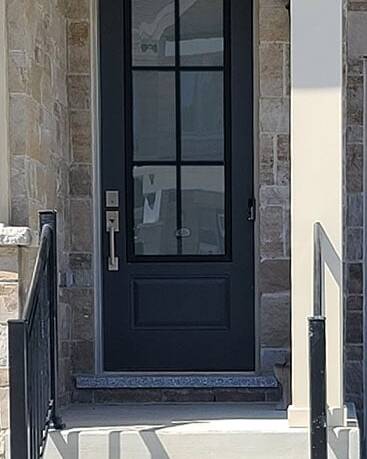 Vibe wrought iron door insert, installed (photo 16)
