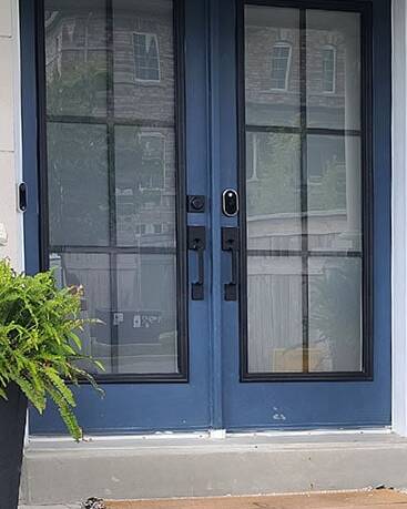 Vibe wrought iron door insert, installed (photo 17)
