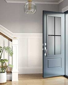 Vibe wrought iron door insert, installed (photo 18)