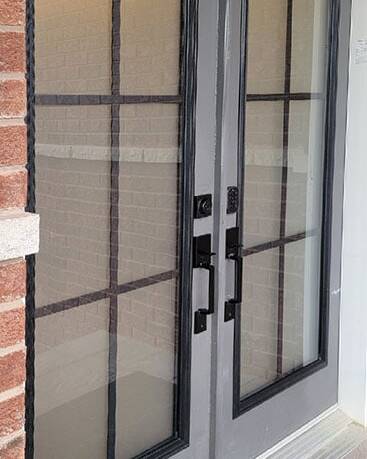 Vibe wrought iron door insert, installed (photo 20)