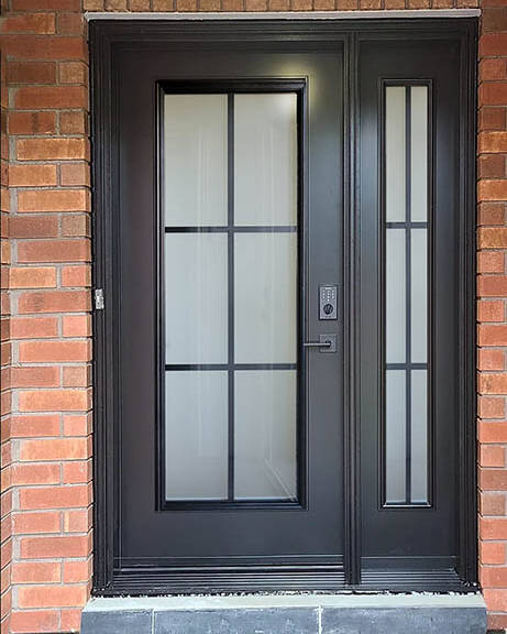 Vibe wrought iron door insert, installed (photo 23)