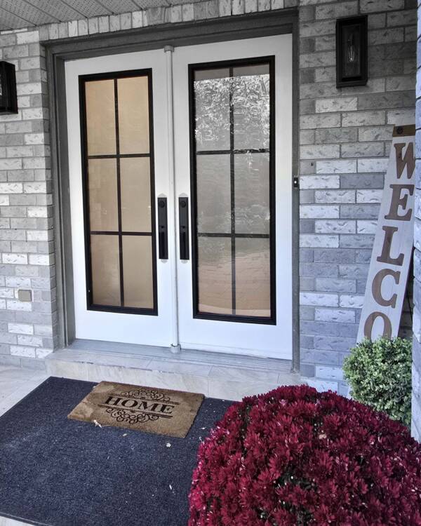 Vibe wrought iron door insert, installed (photo 24)