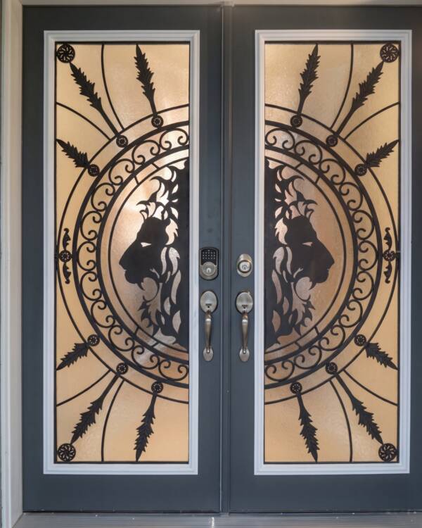 Lyonheart wrought iron door insert