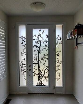 Woodland laser cut iron door insert, installed (photo 15)