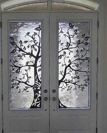 Woodland laser cut iron door insert, installed (photo 18)