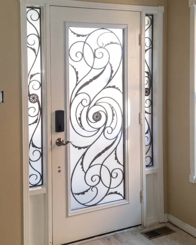 Majestic wrought iron door insert