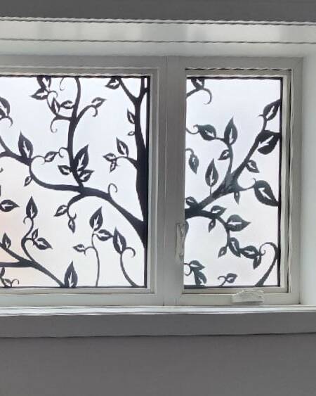 Woodland laser cut iron door insert, installed (photo 20)