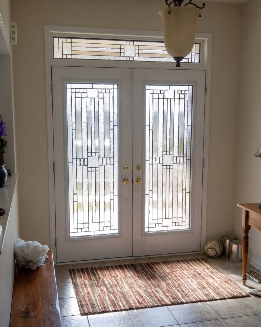 Moderna stained glass door insert