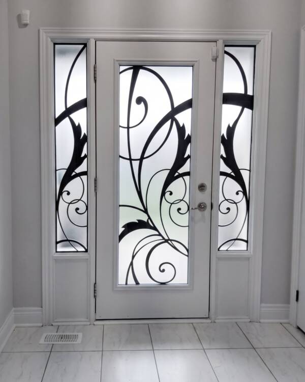 A custom laser cut iron insert with sidelites