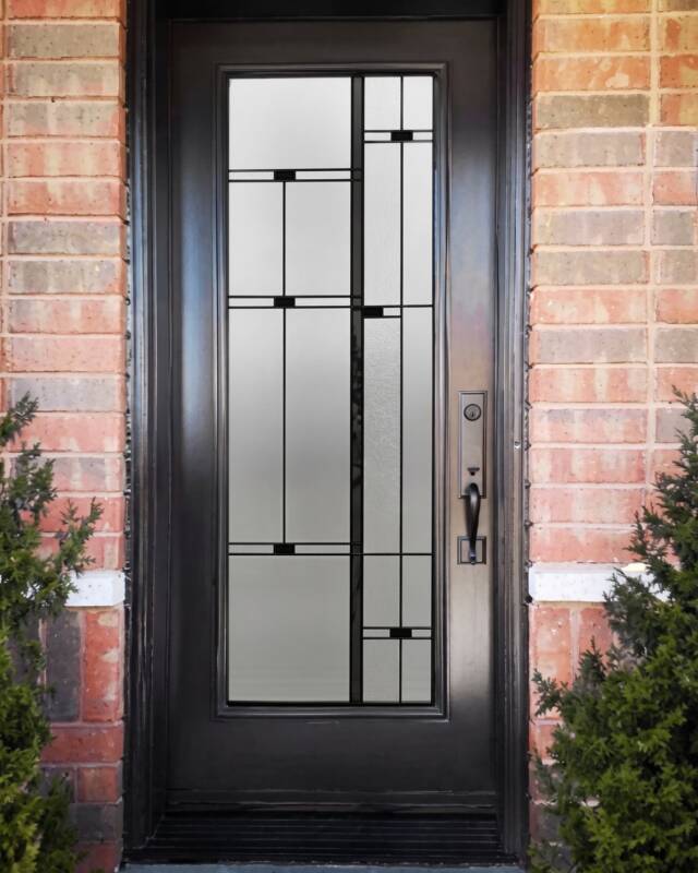 Nuance stained glass door insert