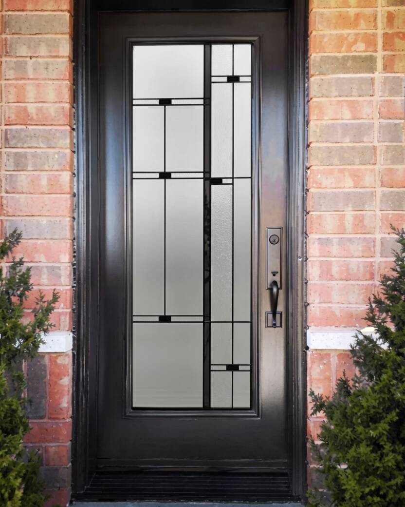 Nuance stained glass door insert