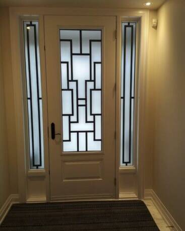 Zen SD wrought iron door insert, installed (photo 2)
