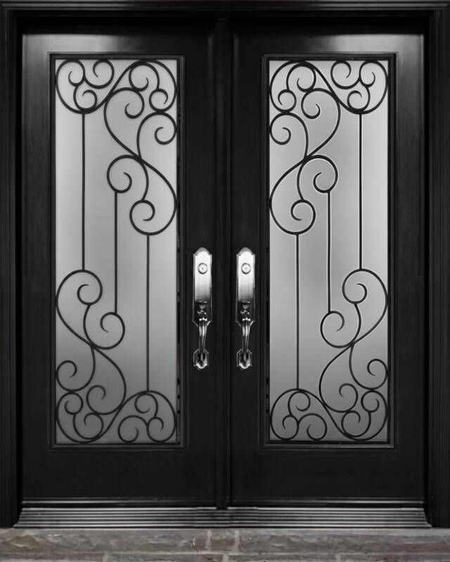 Odyssey wrought iron door insert