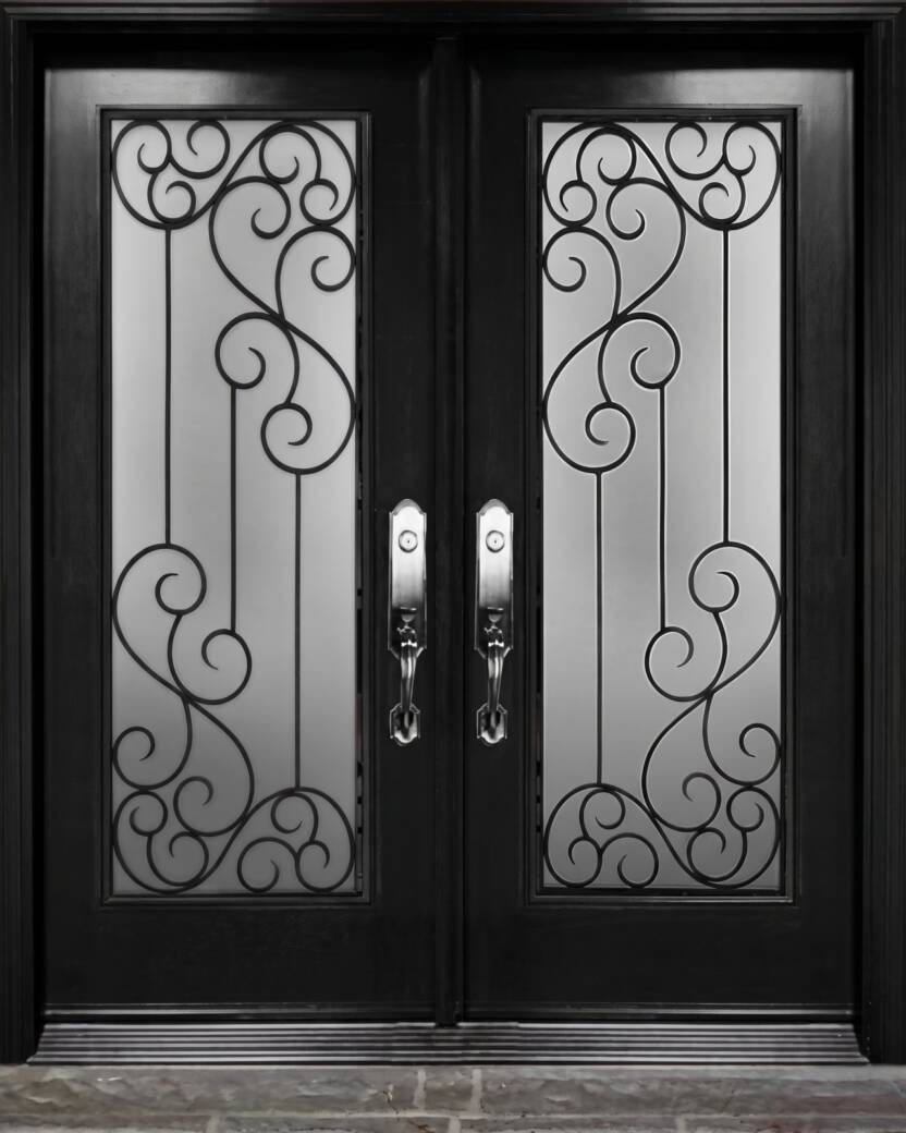 Odyssey wrought iron door insert