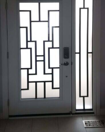 Zen SD wrought iron door insert, installed (photo 12)