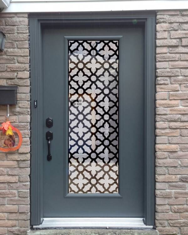 Palisade laser cut iron door insert