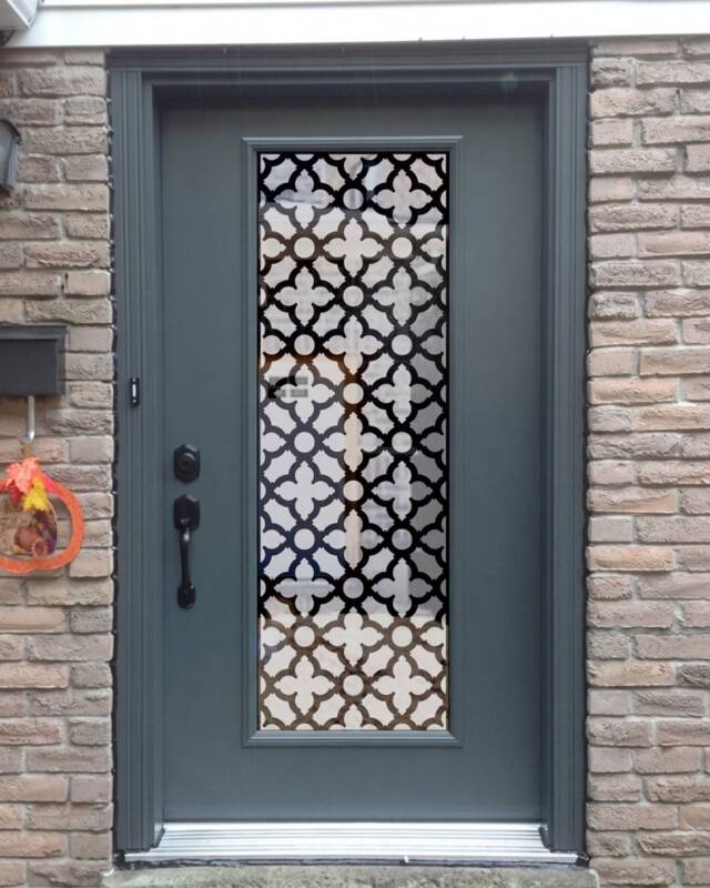Palisade laser cut iron door insert