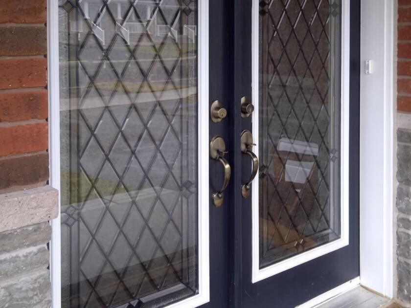 Prisma decorative glass door inserts, installed in Stouffville