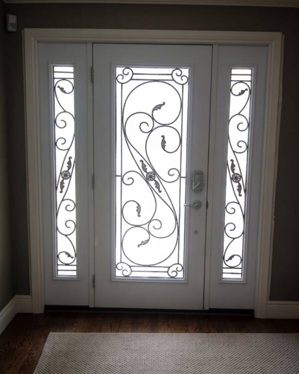 Salonica wrought iron door insert