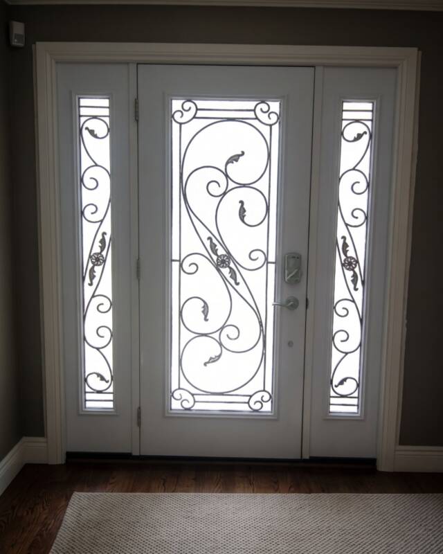 Salonica wrought iron door insert