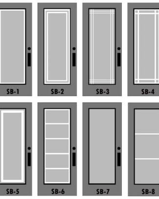 Sandblast decorative glass door insert