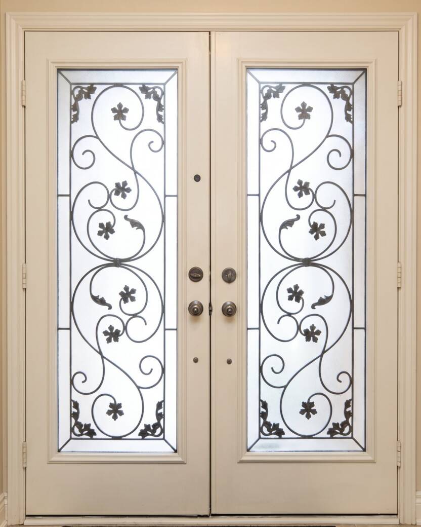 Sharona wrought iron door insert