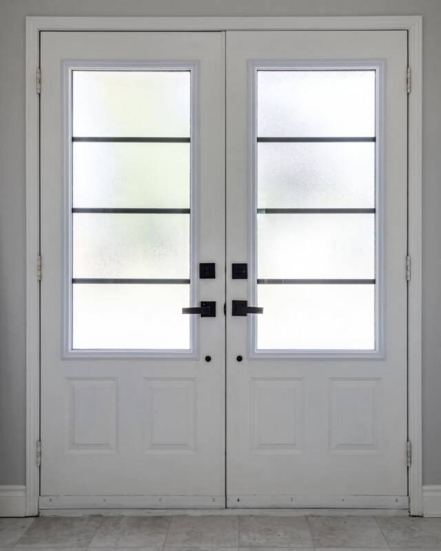 Simplicity wrought iron door insert