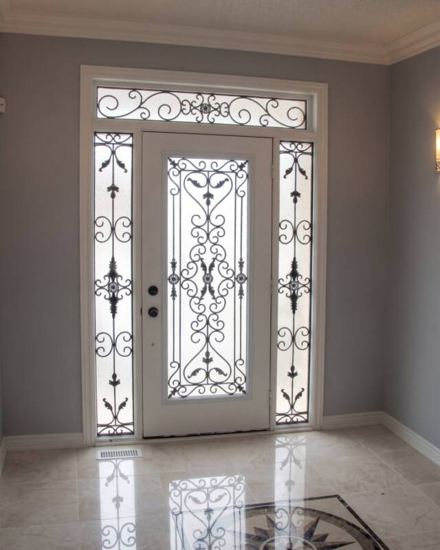 Valencia wrought iron door insert