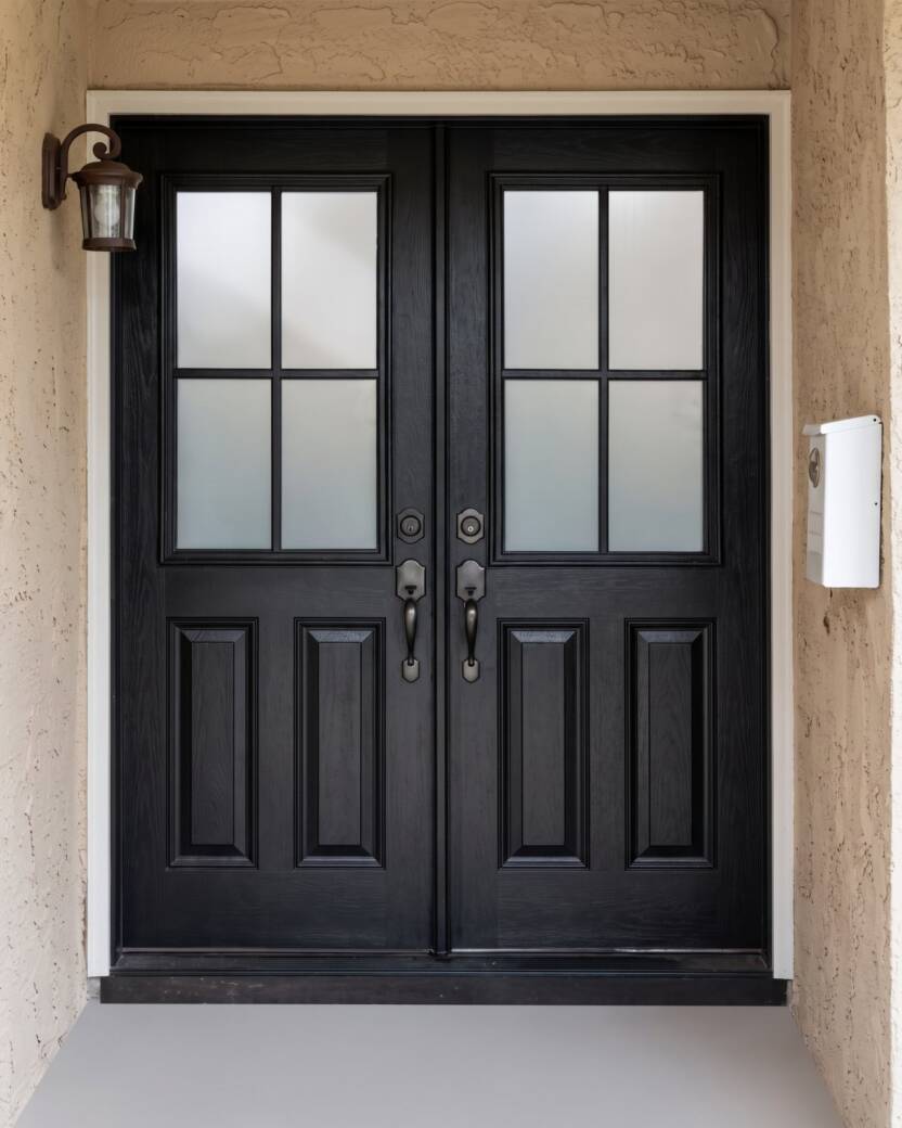 Vibe wrought iron door insert